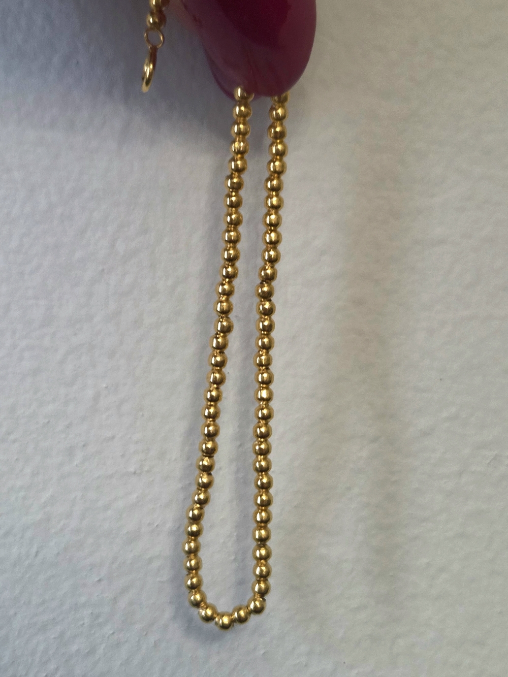 Bracelet Solid Gold 18K Fashion Vintage Charm AU750 Pure Gold with  Beads Design - Picture 7 of 9